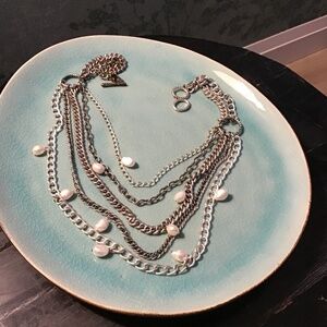 5 tier pearl drop necklace